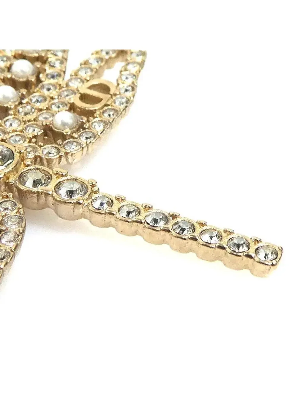 Auth Christian Dior Dragonfly Motif #303005C35B